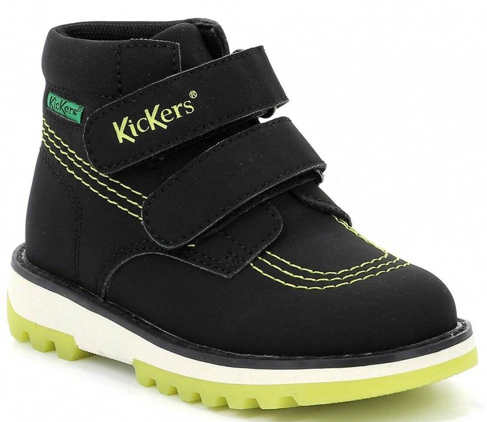 ΜΠΟΤΑΚΙ KICKERS KICKFUN 878750 ΚΙΤΡΙΝΟ/ΜΑΥΡΟ (EU:28) KICKERS