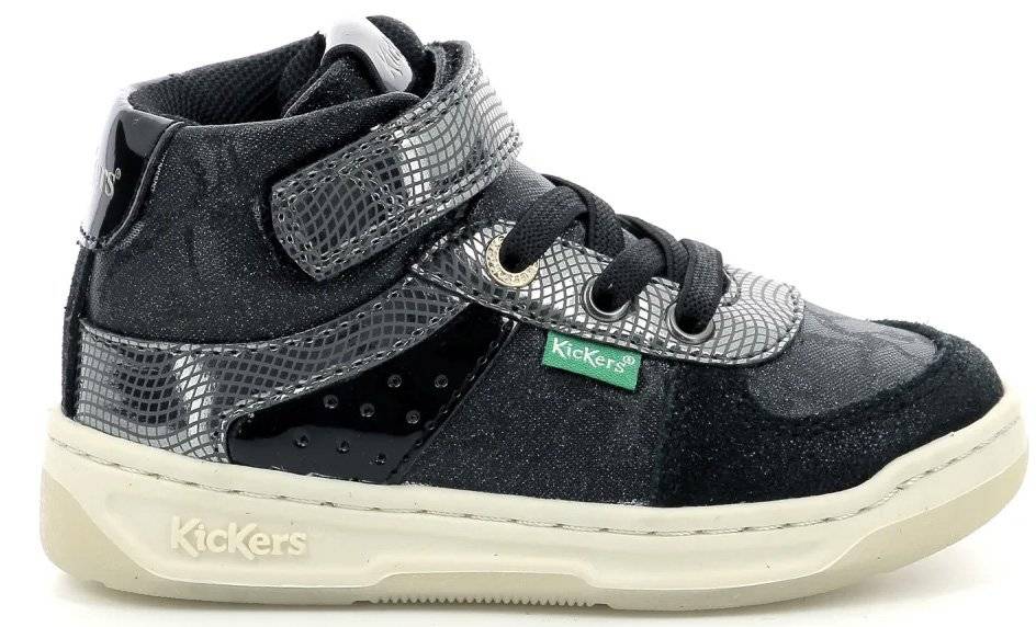 ΜΠΟΤΑΚΙ KICKERS KICKALIEN 910874 ΜΑΥΡΟ/ΑΣΗΜΙ (EU:25)