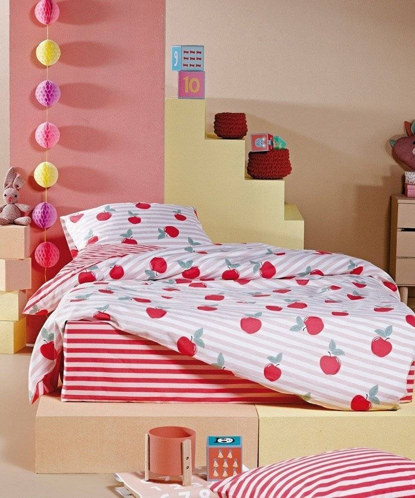 ΣΕΤ ΠΑΠΛΩΜΑΤΟΘΗΚΗ ΜΟΝΗ KENTIA CRISP ΛΕΥΚΟ/ΡΟΖ160X240CM 2ΤΜΧ KENTIA