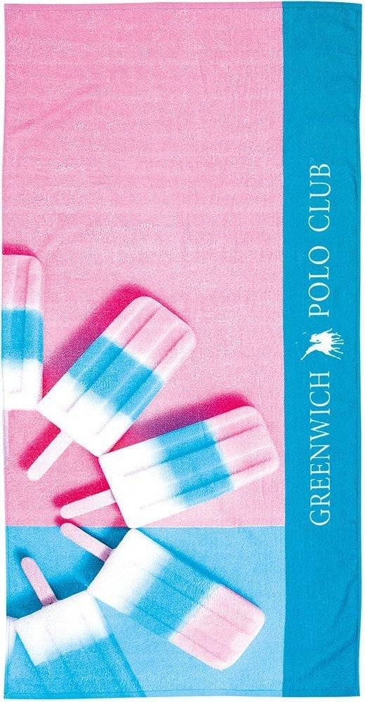 ΠΕΤΣΕΤΑ ΘΑΛΑΣΣΗΣ GREENWICH POLO CLUB JUNIOR 3721 ΡΟΖ/ΜΠΛΕ 70X140CM GREENWICH POLO CLUB