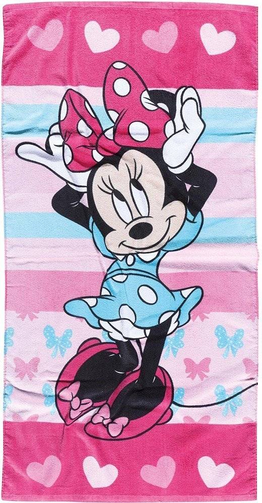 ΠΕΤΣΕΤΑ ΘΑΛΑΣΣΗΣ DAS HOME MINNIE HEARTS 5862 ΡΟΖ/ΠΡΑΣΙΝΟ 70X140CM DAS HOME