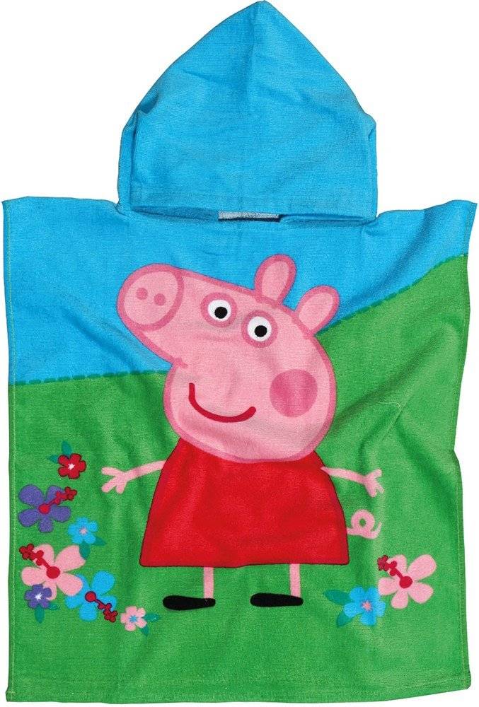 DAS HOME ΠΟΝΤΣΟ ΘΑΛΑΣΣΗΣ DAS HOME PEPPA PIG 5869 ΜΠΛΕ/ΠΡΑΣΙΝΟ 50X115CM