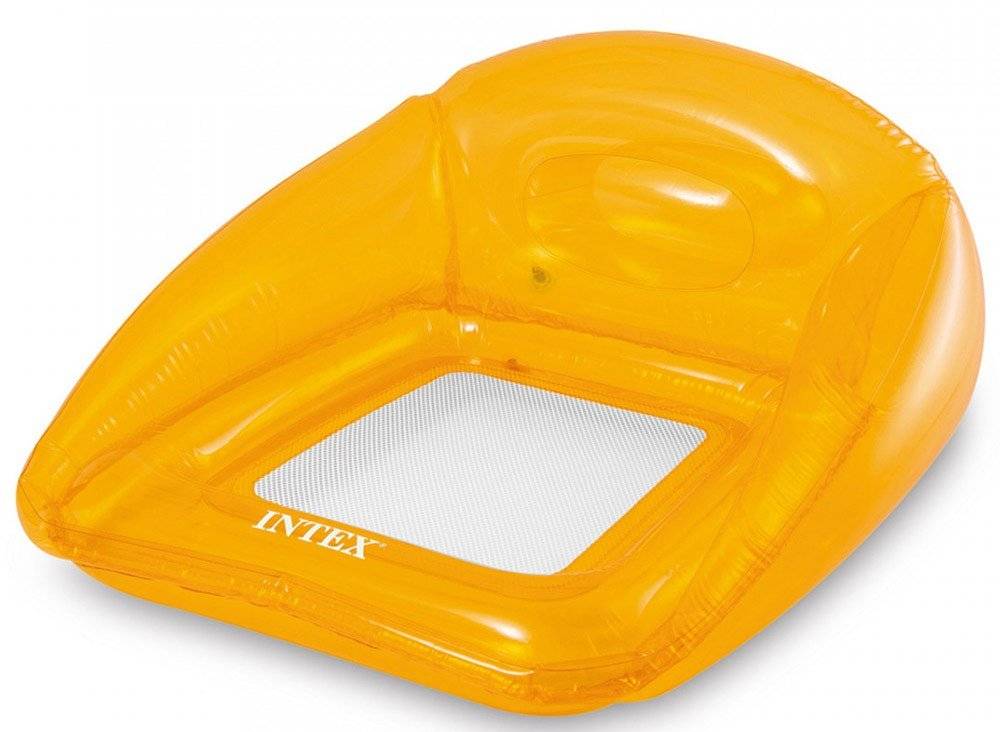 INTEX ΦΟΥΣΚΩΤΗ ΠΟΛΥΘΡΟΝΑ INTEX TRANSPARENT LOUNGE ΚΙΤΡΙΝΗ (104 X 102 CM)