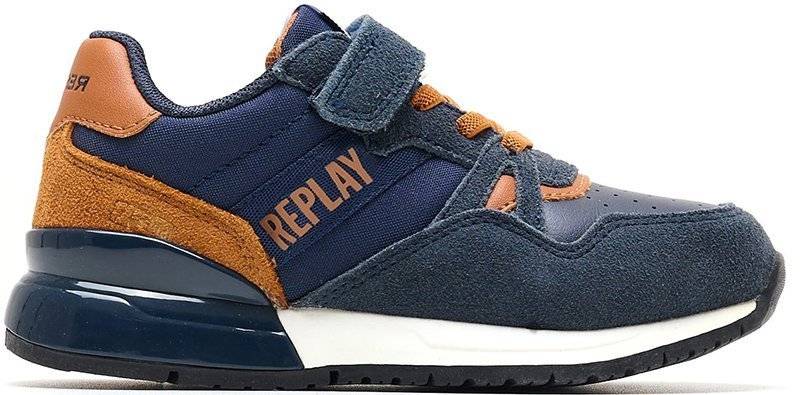 SNEAKERS REPLAY GBS29.332.C0022L ΣΚΟΥΡΟ ΜΠΛΕ/ΚΑΦΕ (EU:33)