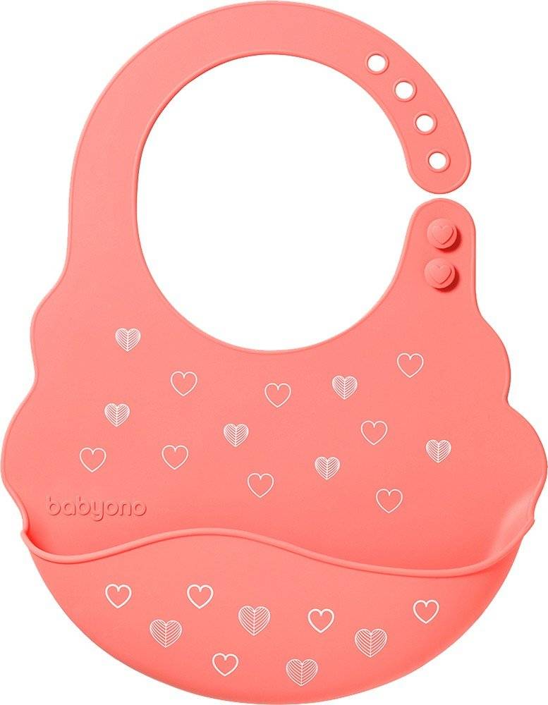 BABYONO ΣΑΛΙΑΡΑ ΣΙΛΙΚΟΝΗΣ 6M+ ΚΑΡΔΙΕΣ