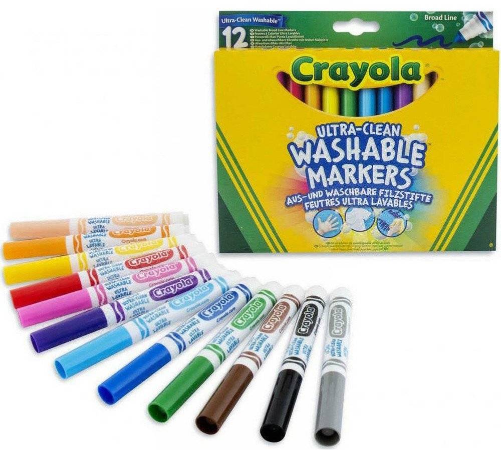 CRAYOLA CRAYOLA 12 ΧΟΝΤΡΟΙ ΜΑΡΚΑΔΟΡΟΙ ΠΛΕΝΟΜΕΝΟΙ
