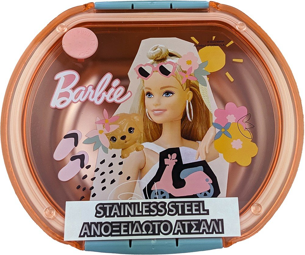 GIM ΔΟΧΕΙΟ ΦΑΓΗΤΟΥ GIM- STAINLESS STEEL 680ML BARBIE COLLAGE