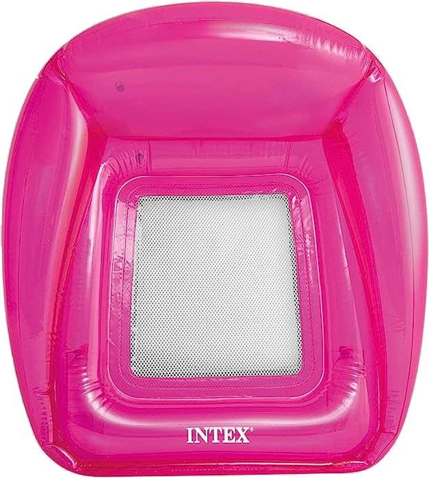 INTEX ΦΟΥΣΚΩΤΗ ΠΟΛΥΘΡΟΝΑ INTEX TRANSPARENT LOUNGES ΡΟΖ (104 X 102 CM)