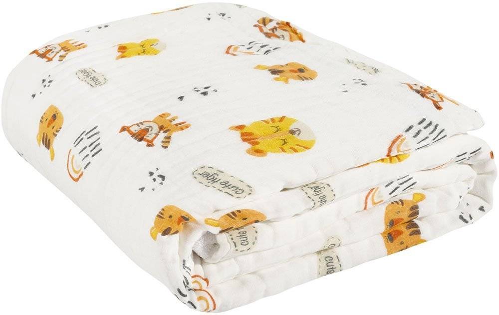 ΚΟΥΒΕΡΤΑ ΜΟΥΣΕΛΙΝΑ 6622 DAS BABY RELAX ΛΕΥΚΟ/ΚΙΤΡΙΝΟ 105X150CM