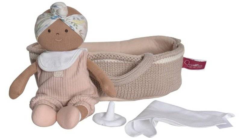 ΥΦΑΣΜΑΤΙΝΗ ΚΟΥΚΛΑ BONIKKA REMI BABY DARK SKIN 25CM