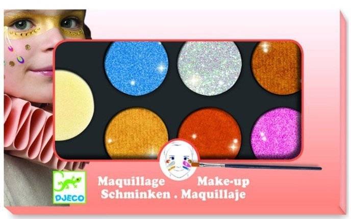 ΠΑΛΕΤΑ ΜΑΚΙΓΙΑΖ DJECO 6 ΧΡΩΜΑΤΑ ΜΕΤΑΛΛΙΚΑ (09232) DJECO