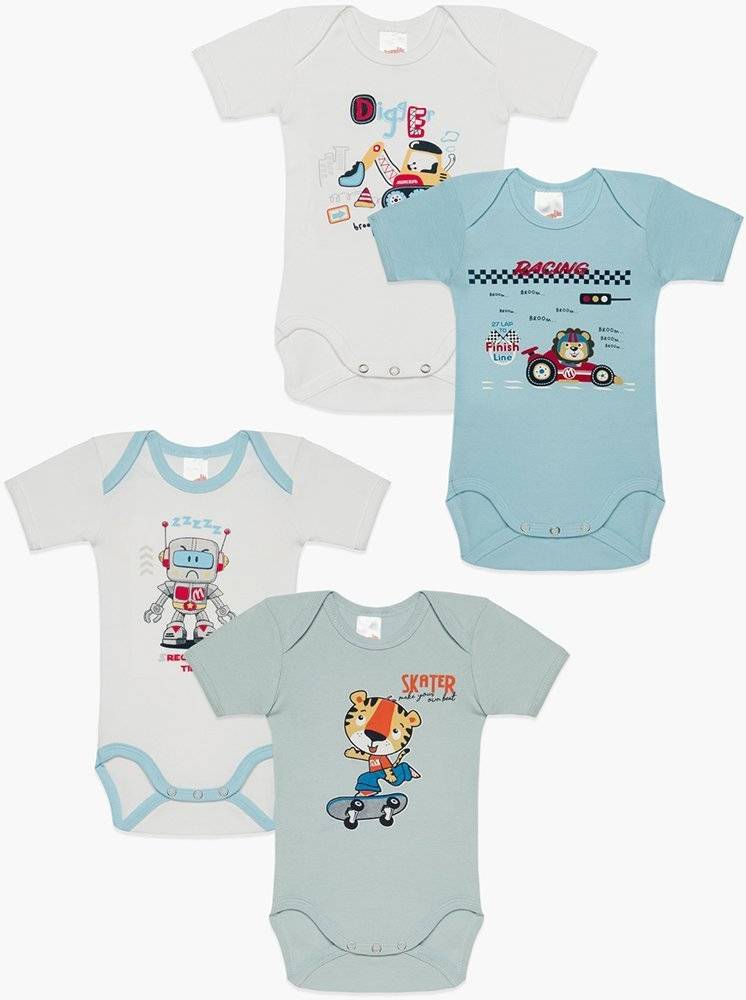 ΖΙΠΟΥΝΑΚΙ MINERVA ROBOT ΛΕΥΚΟ/ΣΙΕΛ/ΓΚΡΙ 4ΤΜΧ (86CM)-(12-18 ΜΗΝΩΝ) MINERVA