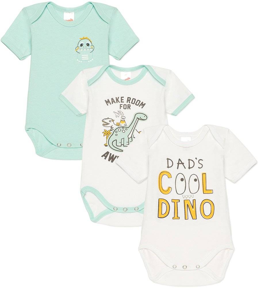 ΖΙΠΟΥΝΑΚΙ MINERVA DINO ΛΕΥΚΟ/ΓΑΛΑΖΙΟ 3ΤΜΧ (62CM)-(1-3 ΜΗΝΩΝ)