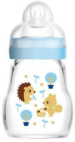 ΜΠΙΜΠΕΡΟ ΓΥΑΛΙΝΟ MAM FEEL GOOD ΜΕ ΘΗΛΗ ΣΙΛΙΚΟΝΗΣ ΜΠΛΕ 170ML (370SB)