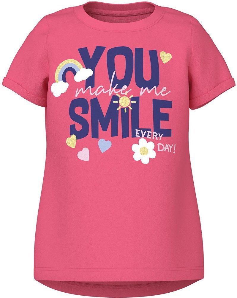 NAME IT T-SHIRT NAME IT 13228145 NMFVIX ΣΚΟΥΡΟ ΡΟΖ (104 CM)-(4 ΕΤΩΝ)