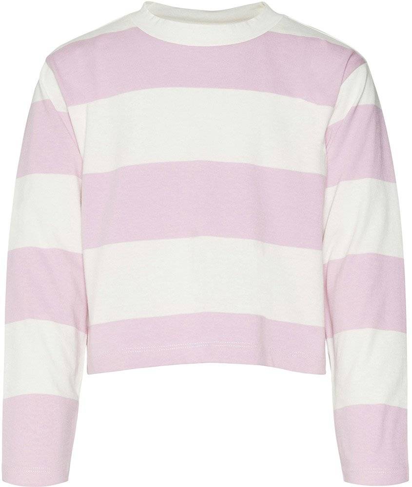 CROP TOP ΜΑΚΡΥΜΑΝΙΚΟ VERO MODA 10302391 VMONELLA ΛΕΥΚΟ/ΡΟΖ (158-164 CM)-(13-14 ΕΤΩΝ)