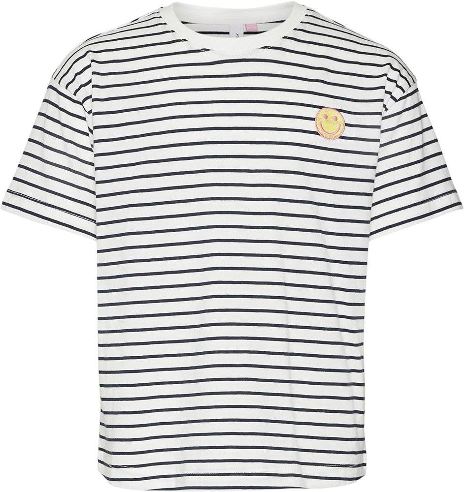 T-SHIRT VERO MODA 10306151 VMLEILA ΛΕΥΚΟ/ΣΚΟΥΡΟ ΜΠΛΕ (122-128 CM)-(7-8 ΕΤΩΝ) VERO MODA