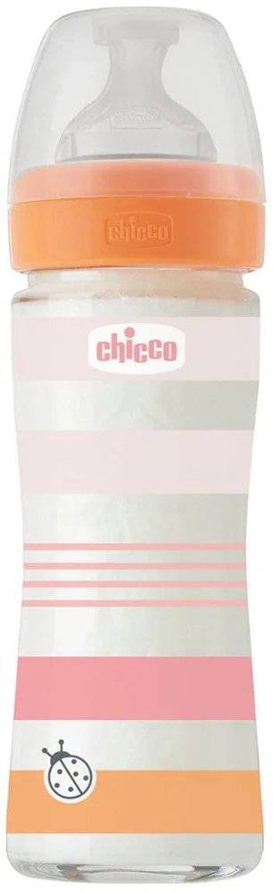 ΜΠΙΜΠΕΡΟ ΓΥΑΛΙΝΟ CHICCO GIRL WELL BEING 240ML 0Μ+