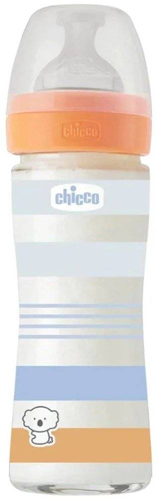 CHICCO ΜΠΙΜΠΕΡΟ ΓΥΑΛΙΝΟ CHICCO BOY WELL BEING 240ML 0Μ+