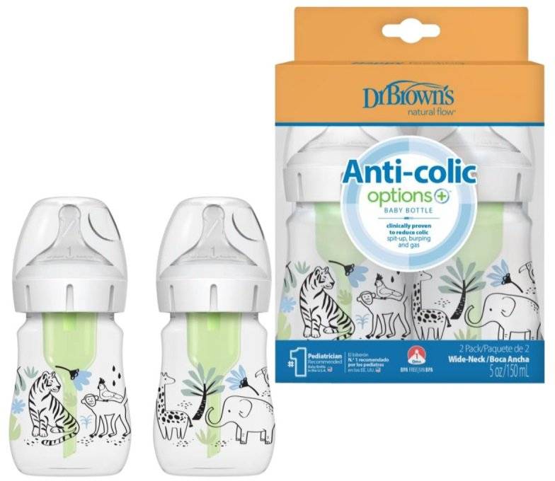 ΜΠΙΜΠΕΡΟ ΠΛΑΣΤΙΚΟ DR.BROWN'S OPTIONS+ 150 ML ΖΟΥΓΚΛΑ (2 ΤΜΧ) DR BROWNS