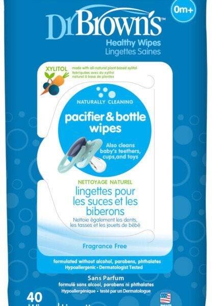 ΜΑΝΤΗΛΑΚΙΑ ΚΑΘΑΡΙΣΜΟΥ ΠΙΠΙΛΑΣ ΚΑΙ ΘΗΛΩΝ DR BROWNS (40 ΤΕΜ.) DR BROWNS