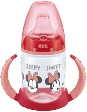 NUK ΜΠΙΜΠΕΡΟ ΕΚΠΑΙΔΕΥΣΗΣ NUK MINNIE ΜΕ ΔΥΟ ΛΑΒΕΣ 6M ΚΟΚΚΙΝΟ 150ML
