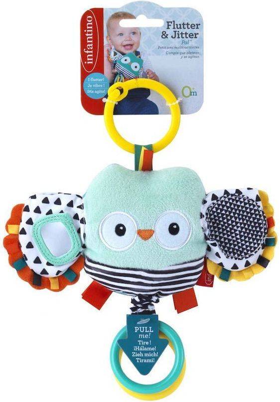 ΚΡΕΜΑΣΤΟ ΚΟΥΝΙΑΣ INFANTINO FLUTTER - JITTER PAL OWL INFANTINO