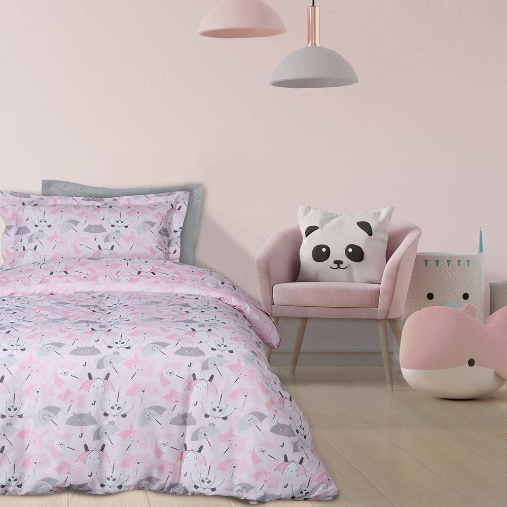 DAS HOME ΣΕΤ ΠΑΠΛΩΜΑΤΟΘΗΚΗ ΜΟΝΗ DAS HOME KID 4878 ΡΟΖ 160Χ240CM 2ΤΜΧ