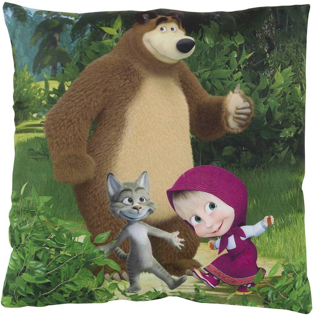 ΔΙΑΚΟΣΜΗΤΙΚΟ ΜΑΞΙΛΑΡΙ DAS HOME 5510 MASHA AND THE BEAR ΠΡΑΣΙΝΟ 40Χ40CM