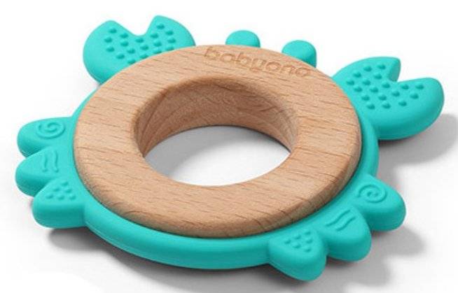 ΟΡΘΟΔΟΝΤΙΚΟ ΜΑΣΗΤΙΚΟ BABYONO ΑΠΟ ΜΑΛΑΚΗ ΣΙΛΙΚΟΝΗ ΚΑΙ ΞΥΛΟ-ΚΑΒΟΥΡΙ-ΠΡΑΣΙΝΟ