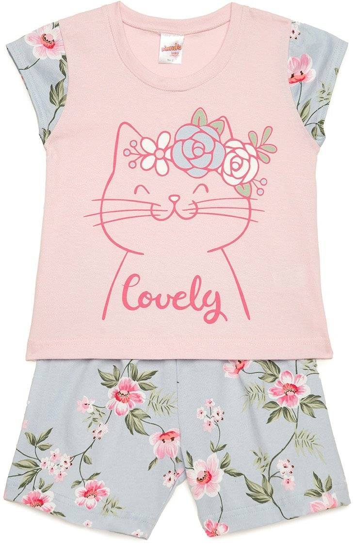 ΠΥΖΑΜΑ MINERVA LOVELY CATS ΡΟΖ - ΣΙΕΛ (90-98CM.)-(2-3 ΕΤΩΝ)