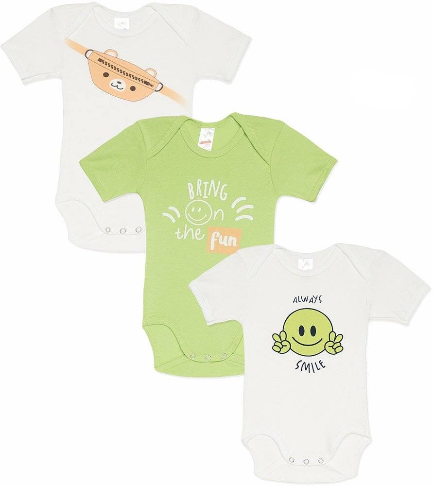 ΖΙΠΟΥΝΑΚΙ MINERVA SMILE ΛΕΥΚΟ/ΛΑΧΑΝΙ 3ΤΜΧ (78CM)-(6-12 ΜΗΝΩΝ) MINERVA