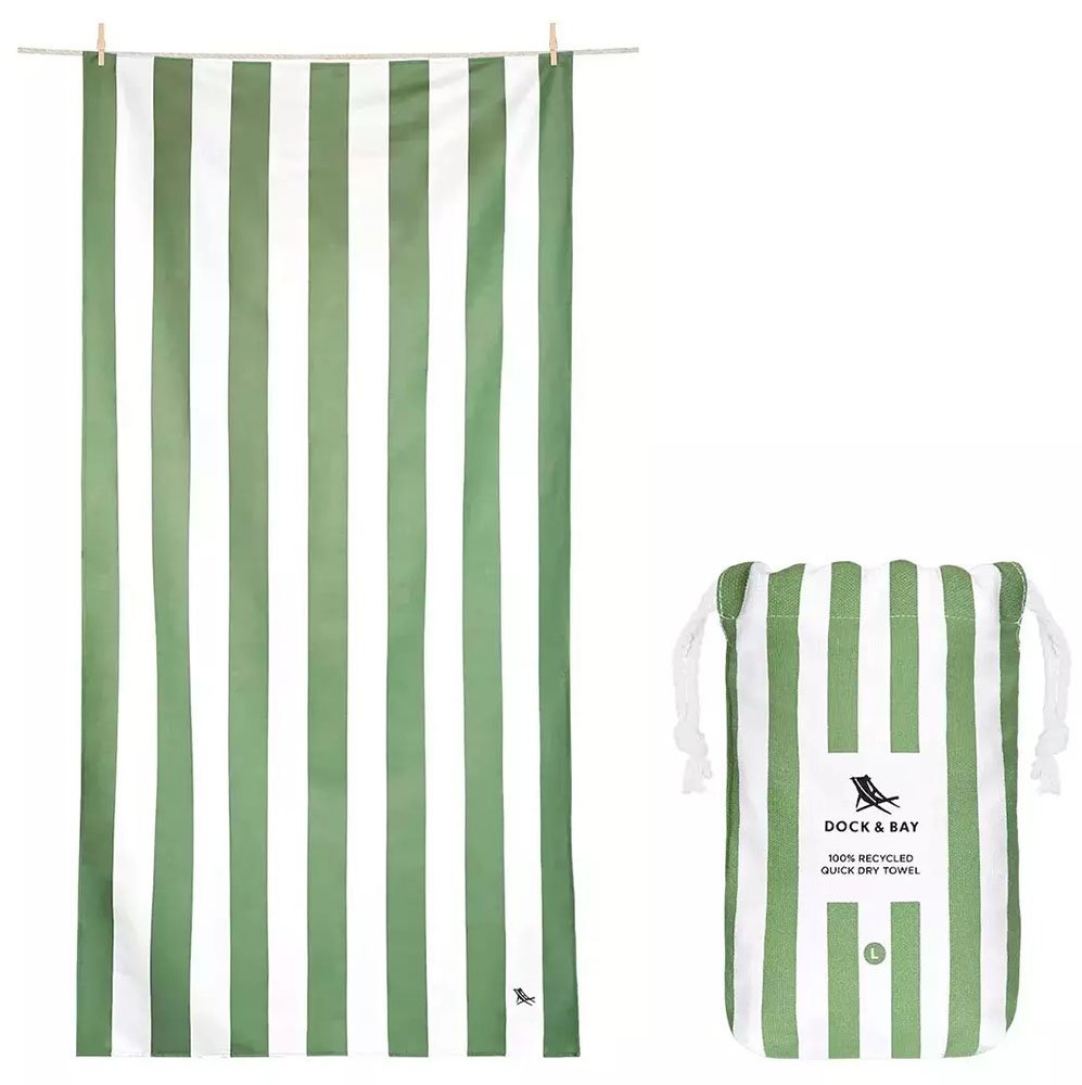 DOCK - BAY ΠΕΤΣΕΤΑ ΘΑΛΑΣΣΗΣ QUICKDRY DOCK - BAY CABANA -CAYMAN OLIVE MICROFIBER 90X200CM