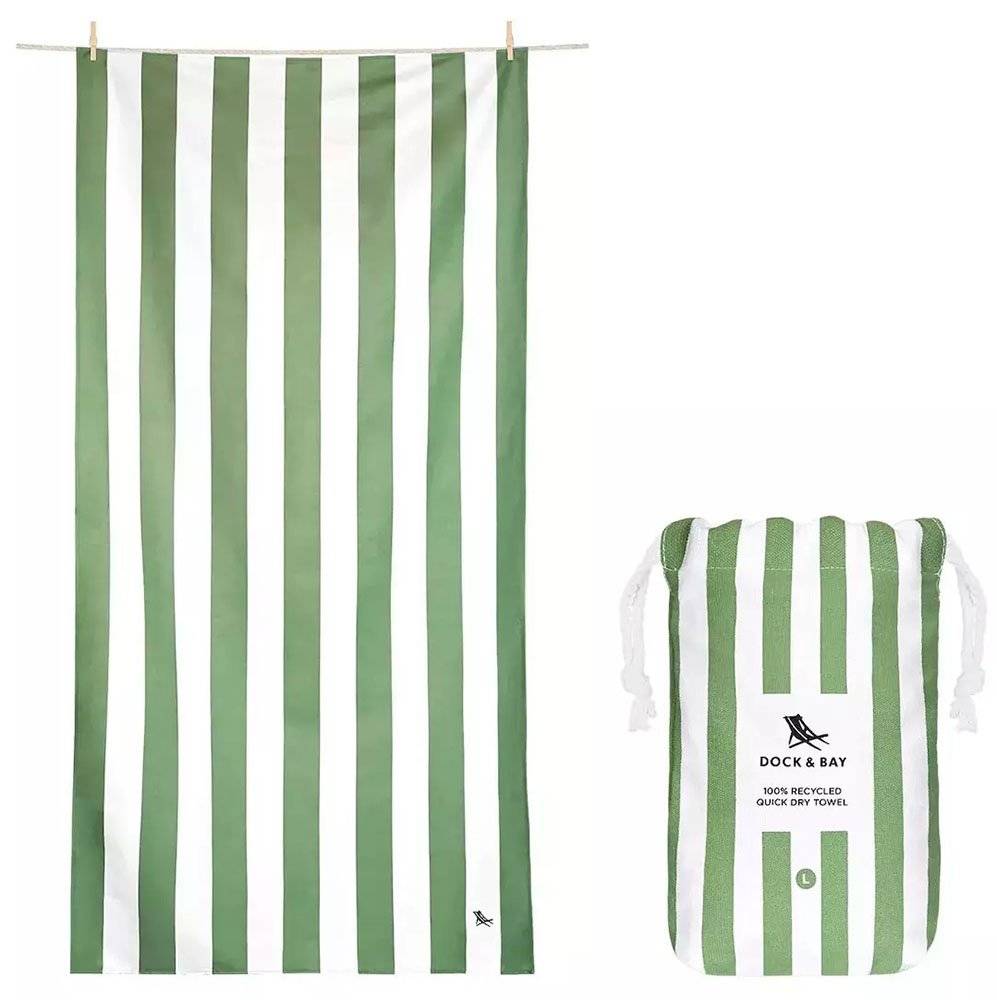 DOCK - BAY ΠΕΤΣΕΤΑ ΘΑΛΑΣΣΗΣ QUICKDRY DOCK - BAY CABANA -CAYMAN OLIVE MICROFIBER 90X200CM