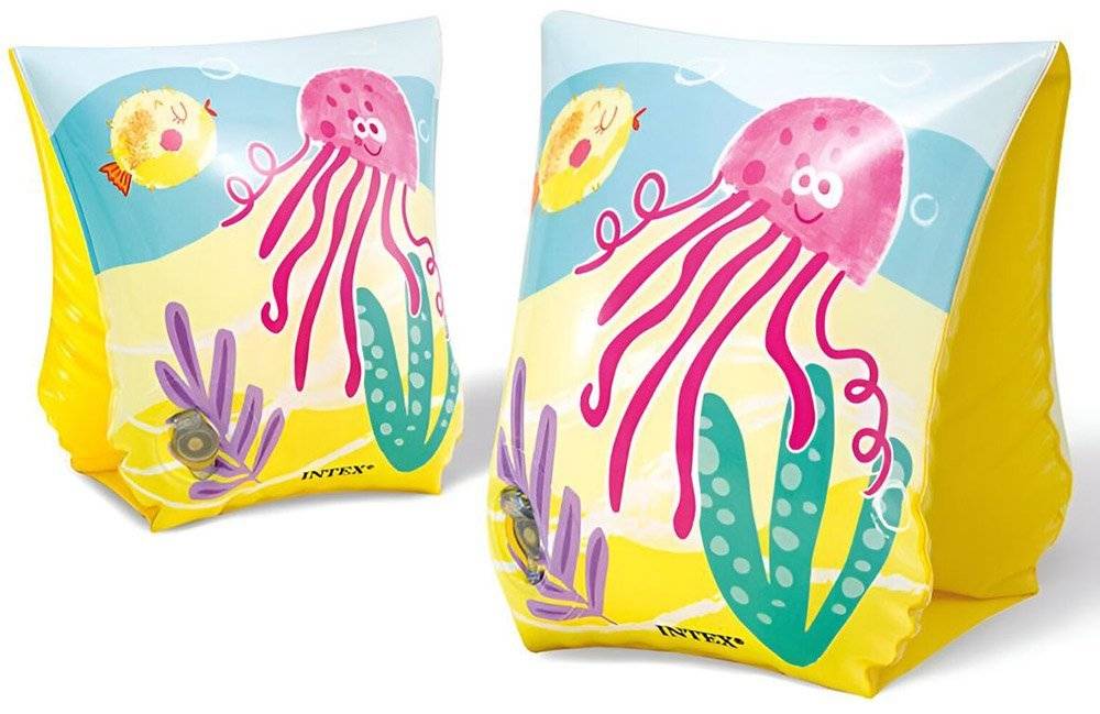 ΦΟΥΣΚΩΤΑ ΜΠΡΑΤΣΑΚΙΑ INTEX TROPICAL BUDDIES (23 X 15 CM) 2 ΤΜΧ (3-6 ΕΤΩΝ) INTEX