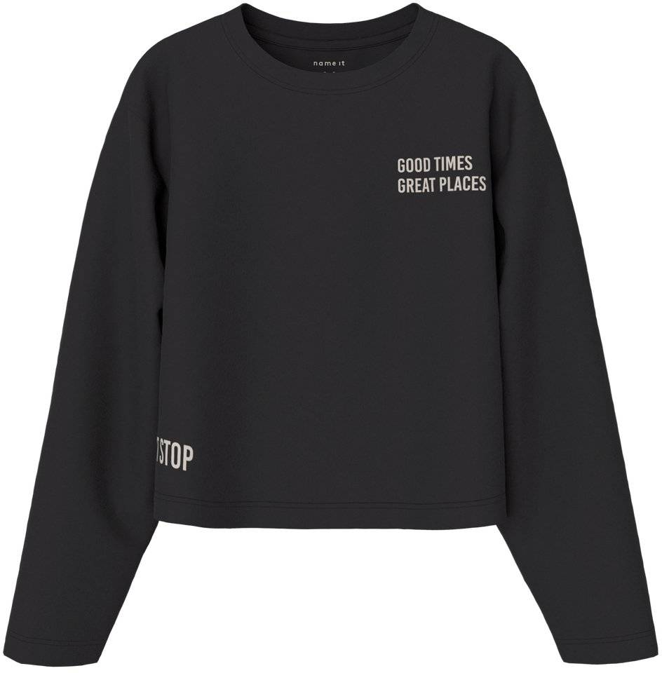 ΜΠΛΟΥΖΑ ΜΑΚΡΥΜΑΝΙΚΗ NAME IT NKFNOHI CROPPED 13233209 ΜΑΥΡΟ (158-164CM)(13-14 ΕΤΩΝ) NAME IT