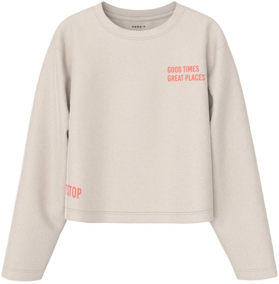 ΜΠΛΟΥΖΑ ΜΑΚΡΥΜΑΝΙΚΗ NAME IT NKFNOHI CROPPED 13233209 ΕΚΡΟΥ (134-140CM)(9-10 ΕΤΩΝ)