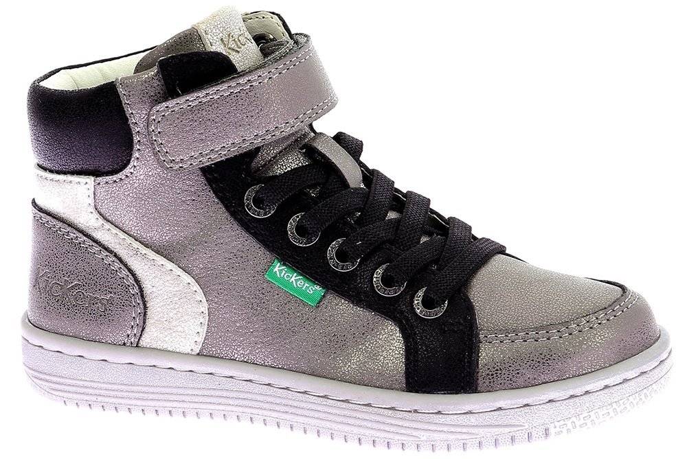 ΜΠΟΤΑΚΙ KICKERS LOLASTIC 972721 ΑΣΗΜΙ/ΜΑΥΡΟ (EU:34)