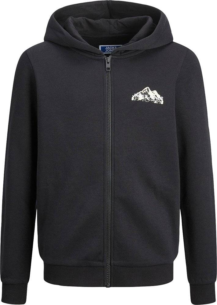 JACK - JONES HOODIE ΜΕ ΦΕΡΜΟΥΑΡ JACK - JONES JCOMOUNTAIN LOGO 12263377 ΜΑΥΡΟ (128 CM) (8 ΕΤΩΝ)