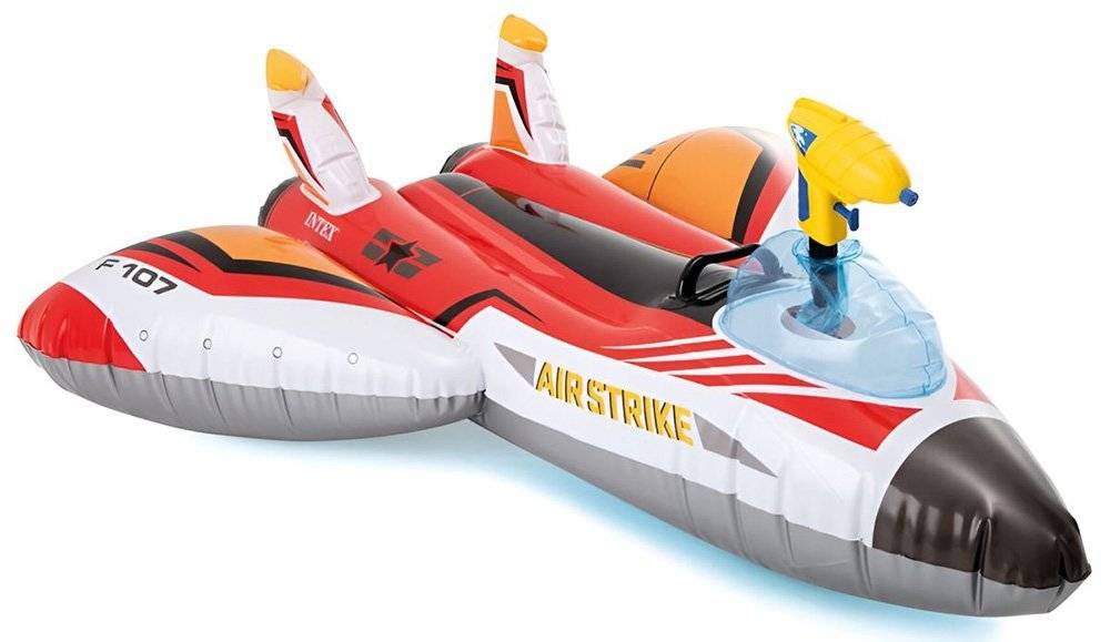 ΦΟΥΣΚΩΤΟ ΑΕΡΟΠΛΑΝΑΚΙ INTEX WATER GUN PLANE RIDE ON ΚΟΚΚΙΝΟ