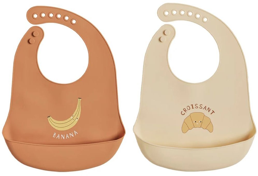 OYOY MINI ΣΕΤ ΣΑΛΙΑΡΕΣ ΣΙΛΙΚΟΝΗΣ OYOY MINI BANANA/CROISSANT (2 ΤΜΧ)