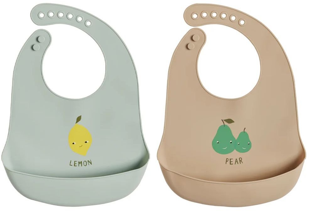 OYOY MINI ΣΕΤ ΣΑΛΙΑΡΕΣ ΣΙΛΙΚΟΝΗΣ OYOY MINI LEMON/PEAR (2 ΤΜΧ)
