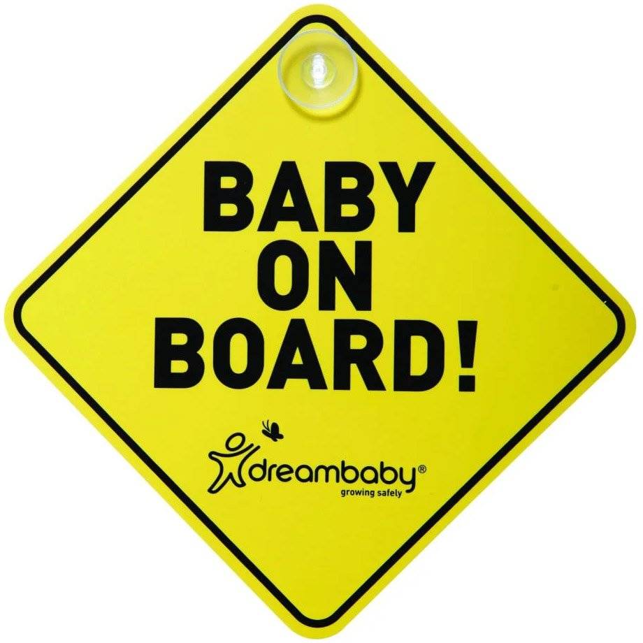 BABY ON BOARD SIGN DREAMBABY YELLOW/BLACK DREAMBABY