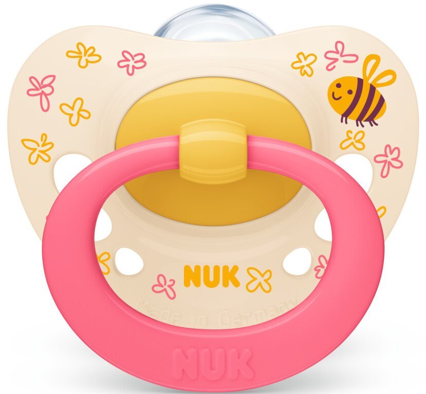 NUK ΠΙΠΙΛΑ NUK ΣΙΛΙΚΟΝΗ SIGNATURE ΚΙΤΡΙΝΟ - ΡΟΖ 1TMX. 18-36 ΜΗΝΩΝ