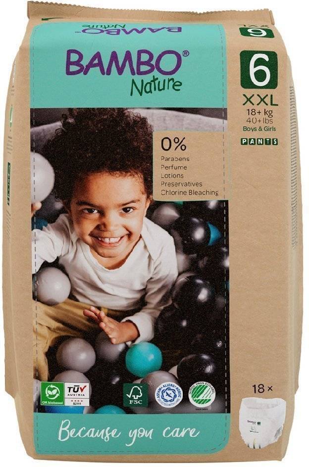BAMBO NATURE ΠΑΝΕΣ BAMBO NATURE ECO-FRIENDLY PANTS SIZE 6 (18+ KG) 18ΤΜΧ