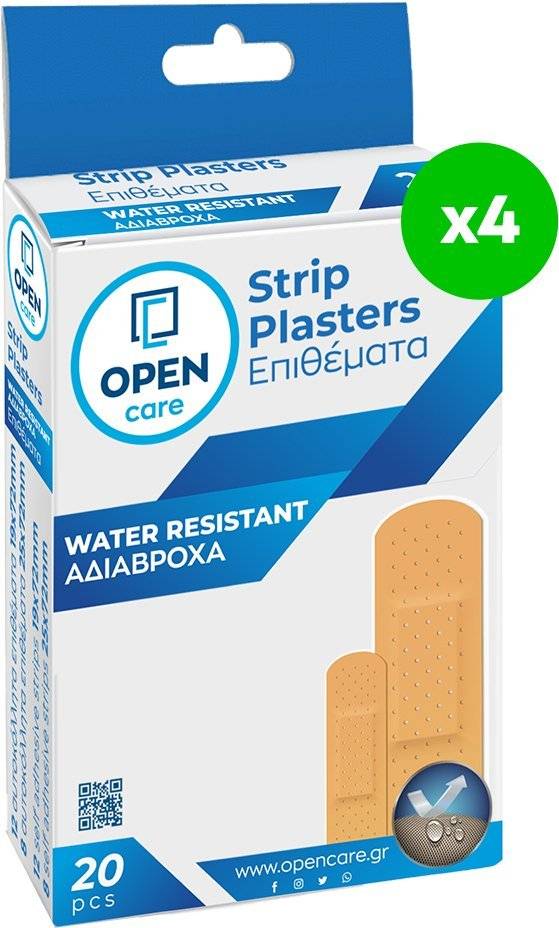 ΑΔΙΑΒΡΟΧΑ ΑΥΤΟΚΟΛΛΗΤΑ ΕΠΙΘΕΜΑΤΑ OPEN CARE 4Χ20ΤΜΧ 2 ΜΕΓΕΘΗ OPEN CARE