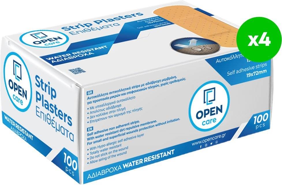 OPEN CARE ΑΔΙΑΒΡΟΧΑ ΑΥΤΟΚΟΛΛΗΤΑ ΕΠΙΘΕΜΑΤΑ OPEN CARE 4Χ100ΤΜΧ