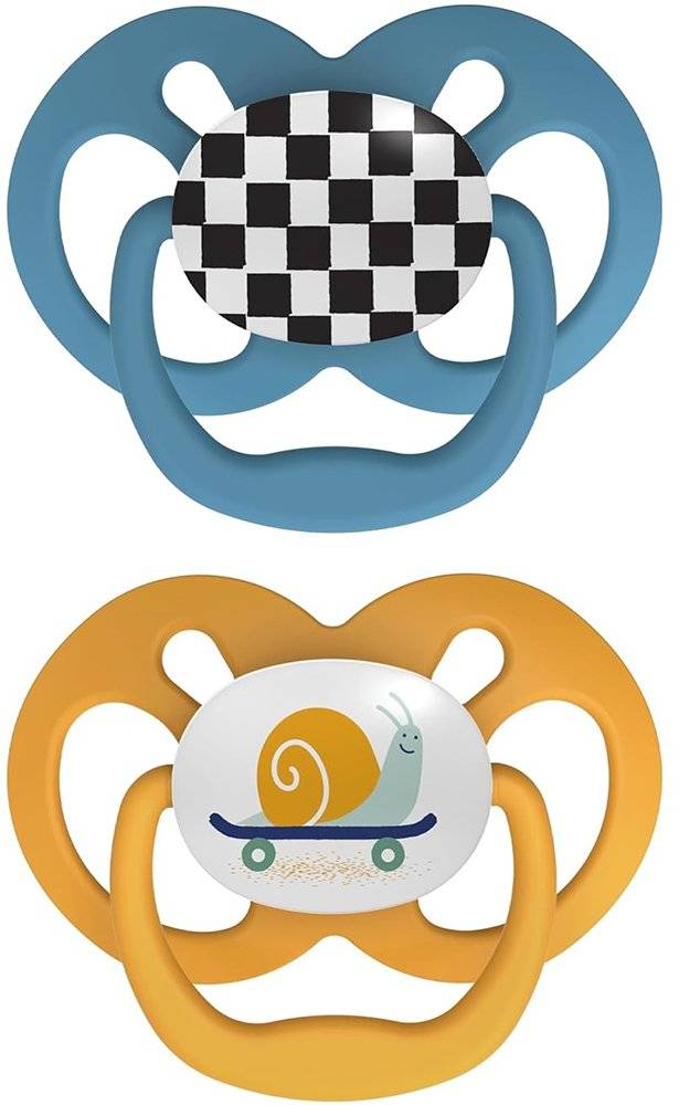 ΠΙΠΙΛΑ ΣΙΛΙΚΟΝΗ DR.BROWN'S ADVANTAGE 2ΤΜΧ BLUE-YELLOW (6-18M)