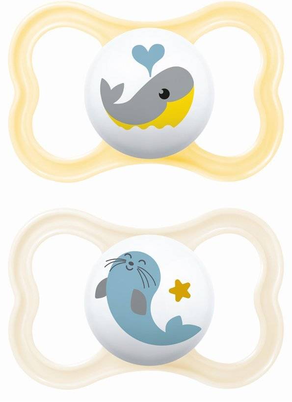 ΠΙΠΙΛΑ ΜΑΜ AIR ΣΙΛΙΚΟΝΗ 2TMX 6-16 ΜΗΝΩΝ ΚΙΤΡΙΝΟ/ΕΚΡΟΥ (215SUC) MAM