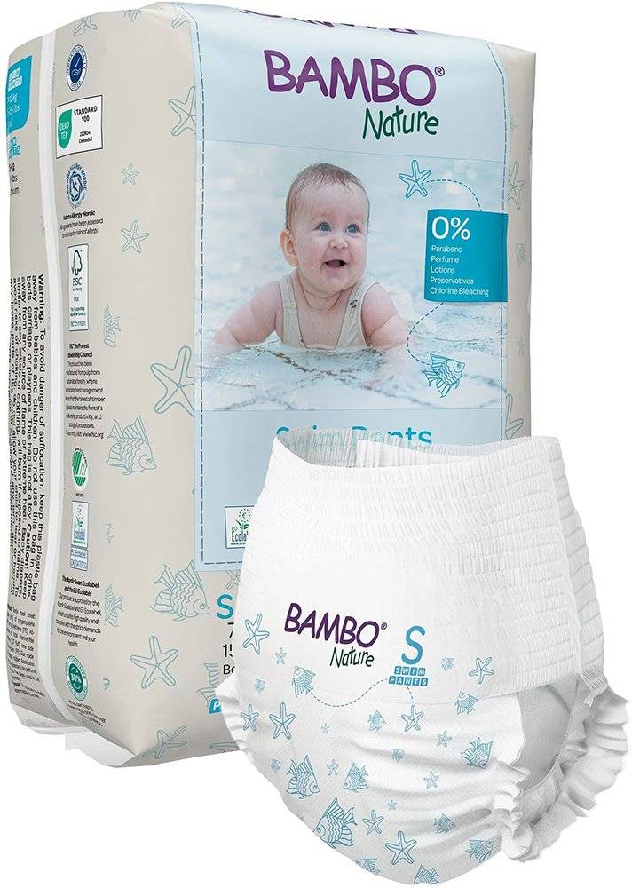 ΠΑΝΕΣ BAMBO NATURE SWIM PANTS S (7-12 KG) 12ΤΜΧ BAMBO NATURE